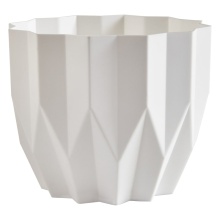Кашпо Геометрия 0,8л Белый пластик арт.КШ-4121 по цене 