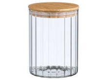 Банка для сыпучих продуктов Вертикаль 850мл, стекло/бамбук арт.675-126 по цене 
