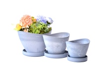 Горшок ГринШип Лодочка 2,8л с поддоном, светло-серый арт.H-09YB25-1сс по цене 