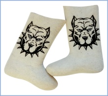 Валенки мужские серо-белые Бульдог 43р арт №8М по цене 