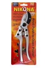Секатор садовый НИКОНА c наковаленкой 3/4", Push-to-Open, из SK5 стали, длина 200 мм по цене 
