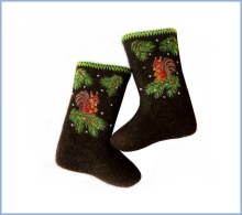 Валенки женские коричневые Белка на ветке 39р арт №130 по цене 