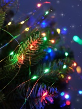 Электрогирлянд Роса Нить ФАZА 5,1м 50 микроLED ламп, 8 режимов мультиколор с питанием от батареек по цене 