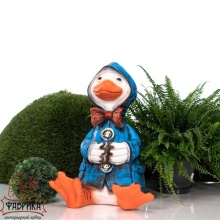 Фигура садовая Утенок в плаще полистоун 53х39х41см арт.Ф08976-БЛ по цене 