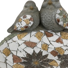 Фигура садовая Блюдо Птички керамика 31х27х18см, серый арт.к000032321 по цене 