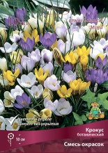 Луковица  крокус ботанический смесь окрасок 5+ микс 10шт Поиск 