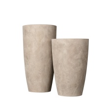 Вазон с тех горшком Замша св-коричневый бут ВВ №8 50л, бетон по цене 