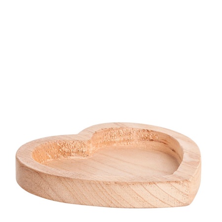 Поднос Сердце дерево, 20х20х3см, отбеленное 22703-400