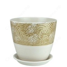 Горшок бутон Роспись палеолит серый РС107/2, 15см, Россия по цене 