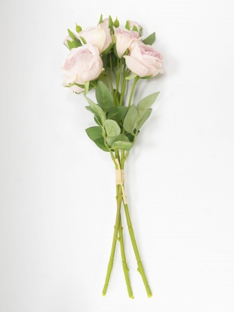 Цветок искусственный Букет роз розовый 43см арт.BL-0168PK