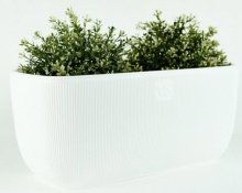 Ящик балконный с дренажной системой Фабио ВипСет 9,5л белый арт.АМBF-9,5-01 по цене 