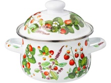 Кастрюля Агнесс с крышкой эмаль зеленый 16х10см 1,5л арт.934-560 по цене 