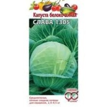 Семена Капуста б/к Слава 1305  (для квашения) 0,5г Уд. с. Гавриш 