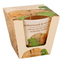 Свеча в стакане ароматизированная Восточное дерево 115гр по цене 