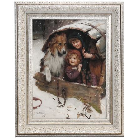 Картина в раме Дети с собакой 24х30см, арт. D2430-28