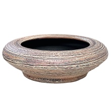 Кашпо Плошка 22см 1л керамика, бежевый арт.247677 по цене 