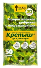 Удобрение сухое Фаско Крепыш  минеральное для рассады водорастворимое 50гр по цене 