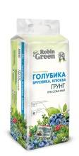 Грунт для Голубики Брусники Клюквы Робин Грин прессованный 25 л по цене 