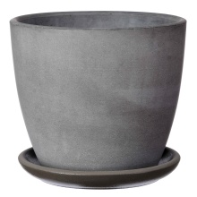 Горшок Грэй серый бутон 30см, бетон по цене 