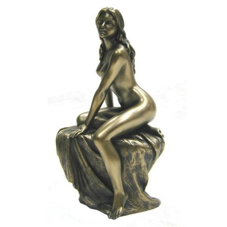 Фигурка декоративная  Обнаженная девушка на камне , H 14 см