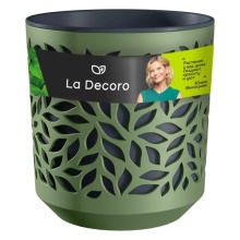 Кашпо Листья 2,5л Оливка-Антрацит арт.КШ-9574 по цене 