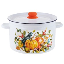 Кастрюля эмалированная цилиндр ТМ Аппетит Осень 7л арт.1с18с по цене 