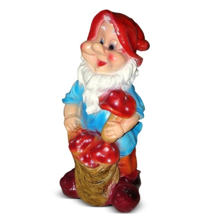 Фигура садовая Гном с грибами, арт.F 03131