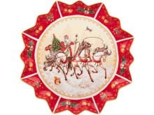 Блюдо Лефард Тройка 38см красное, фарфор арт.85-1736 по цене 