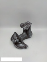 Фигура садовая Заяц Модест серебро полистоун 30х29х21см по цене 