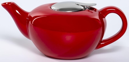 Чайник Феличита с фильром, керамика красный 1000мл