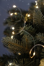 Электрогирлянд Роса Нить ФАZА 12,1м 120 микроLED ламп, 8 режимов теплый белый с питанием от батареек по цене 