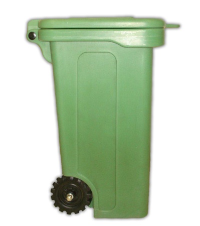 Контейнер для мусора БЗПИ полиэтилен зеленый 120л