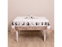 Скатерть Парижские коты 140х180см, хлопок, твил с пропиткой арт.850-746-2 по цене 