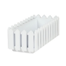 Кашпо прямоугольное Лардо 46,8х18,8х16см белый, пластик арт.КЛП-МТ001 по цене 