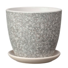 Горшок Гризайль светло-серый бутон 25см, бетон по цене 