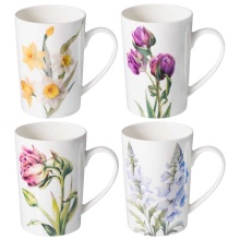 Набор кружек Лефард Сентимент 4шт 425мл, фарфор арт.415-2301 по цене 