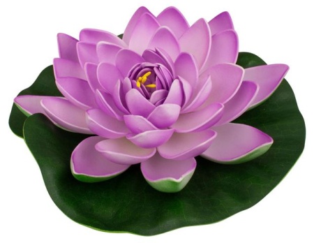 Цветок декоративный Лотос для водоема фиолетовый 20см арт.466734