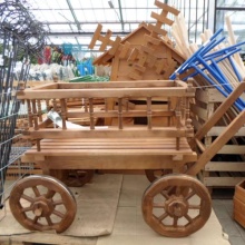 Телега малая, дерево сосна, коричневый 183х70х80см по цене 