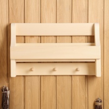 Полка вешалка Универсальная, 3 крючка, 50×30×12 см арт.4513378 по цене 