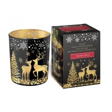 Свеча ароматизированная в стакане Теплый вечер с дер фитилем 200гр по цене 