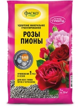 Удобрение сухое Фаско 5М минеральное Розы и пионы (Глория) гранулированное 1 кг по цене 