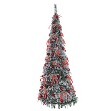 Елка искусственная с подсветкой 210см 200LED 72 шара + банты, экспресс сборка арт.823567 по цене 