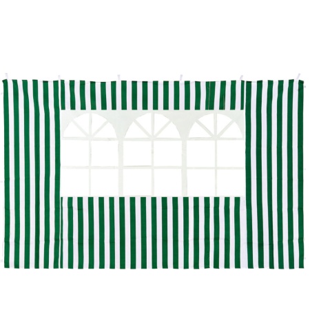 Стенка зеленая с окном для садового тента 1,95х2,95м