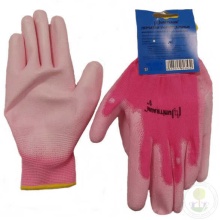 Перчатки Юнитраум нейлоновые с ПУ покрытием розовые р.8 M по цене 
