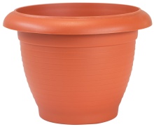 Кашпо Сантино ТЕРРА пластик d27см h21см V6л терракот по цене 