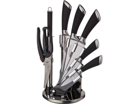 Набор ножей Агнесс на пластиковой вращающейся подставке 8предметов арт.911-500