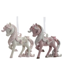 Фигурка подвесная Лошадка 8,5х2х8,5см, 2в арт.826237 по цене 