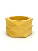 Кашпо ВипСет Ромбы, гипс желтый 0,15л по цене 