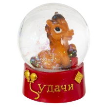 Фигурка в стекл шаре Лошадка 6,5х6,5х9см, 2в. арт.823379 по цене 