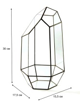 Флорариум из стекла 1048/1 грани черные по цене 